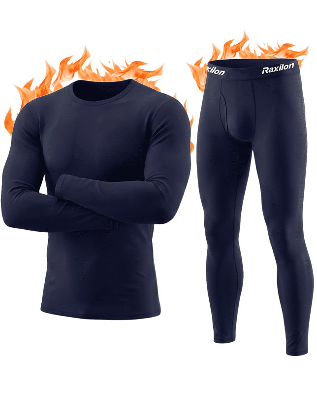 Thermal Underwear Long Johns for Men Fleece Lined Base Layer Tops and Bottoms Set Cold Weather Clothing Gear Winter Gift
