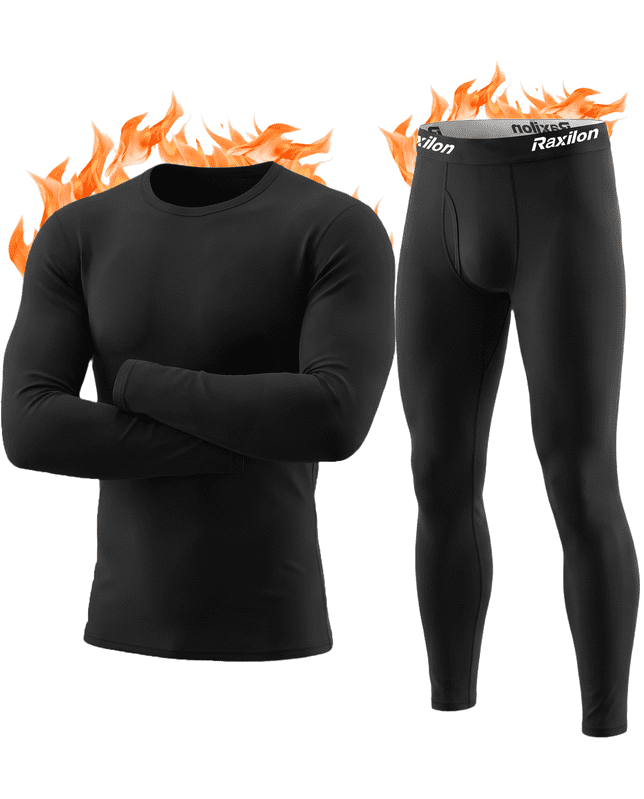 Thermal Underwear Long Johns for Men Fleece Lined Base Layer Tops and Bottoms Set Cold Weather Clothing Gear Winter Gift