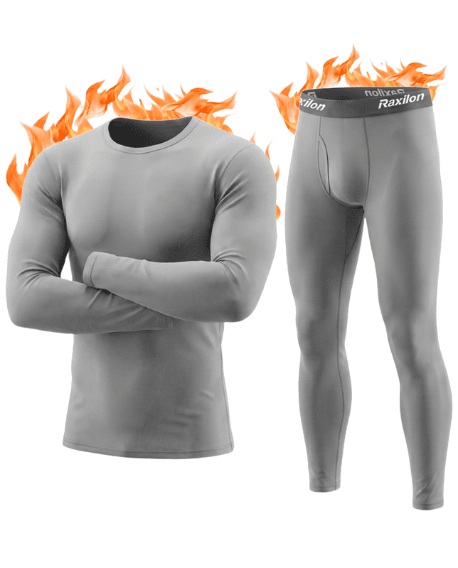 Thermal Underwear Long Johns for Men Fleece Lined Base Layer Tops and Bottoms Set Cold Weather Clothing Gear Winter Gift