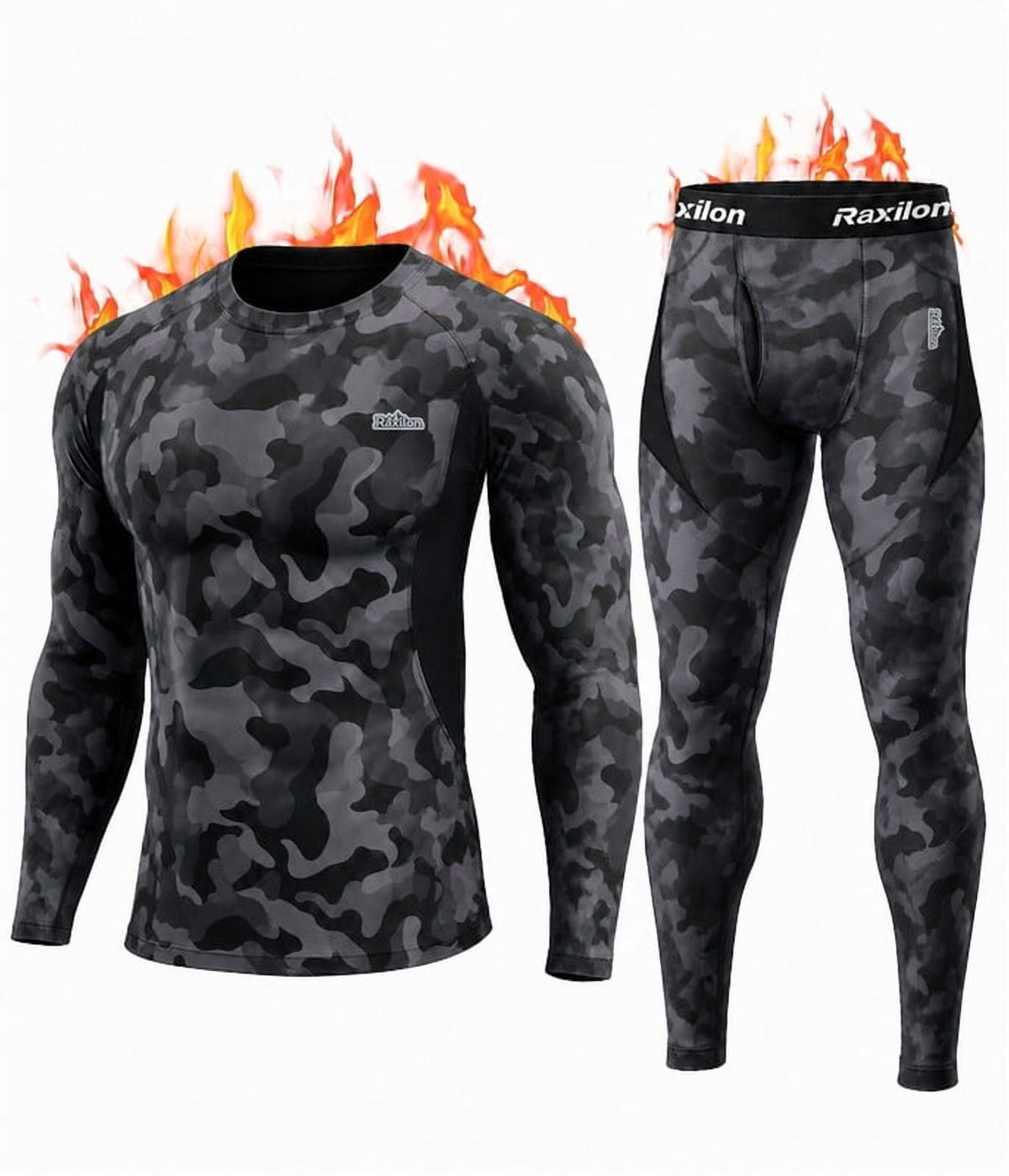 Thermal Underwear Long Johns for Men Fleece Lined Base Layer Tops and Bottoms Set Cold Weather Clothing Gear Winter Gift