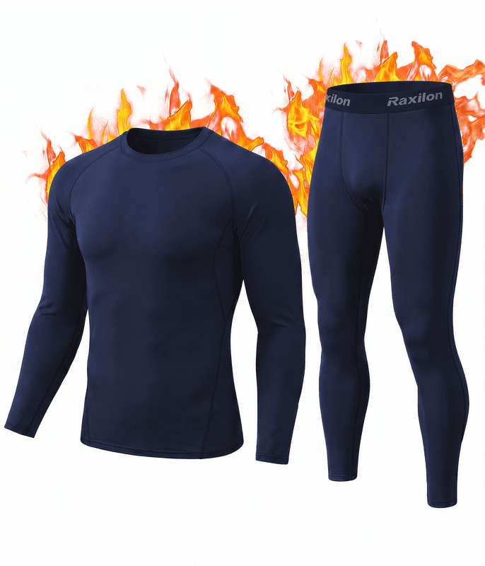 Thermal Underwear for Men Long Johns with Fleece Lined Base Layer Men Cold Weather Top Bottom