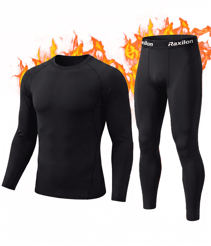 Thermal Underwear for Men Long Johns with Fleece Lined Base Layer Men Cold Weather Top Bottom
