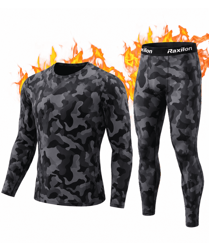 Thermal Underwear for Men Long Johns with Fleece Lined Base Layer Men Cold Weather Top Bottom
