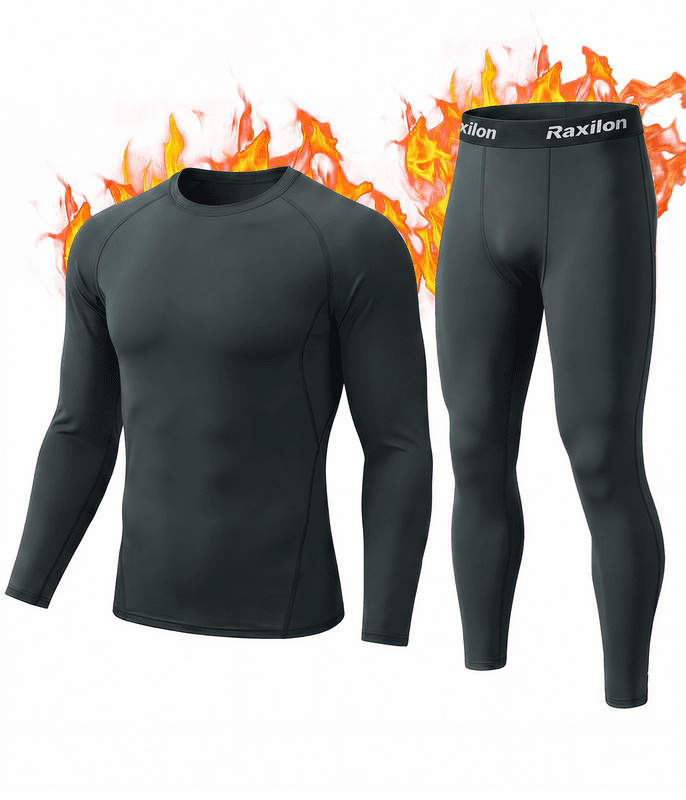 Thermal Underwear for Men Long Johns with Fleece Lined Base Layer Men Cold Weather Top Bottom