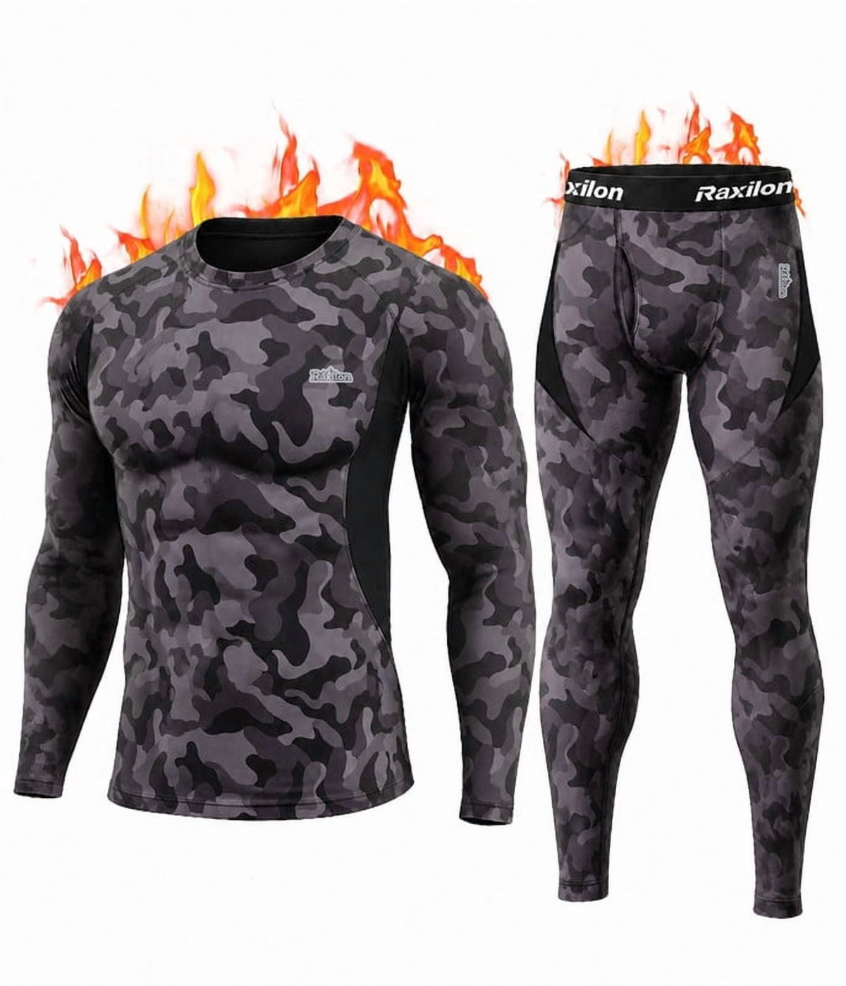 Thermal Underwear Long Johns for Men Fleece Lined Base Layer Tops and Bottoms Set Cold Weather Clothing Gear Winter Gift